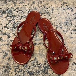 Valentino Rockstud Jelly Sandal